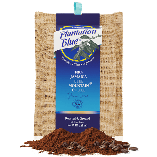 Plantation Blue 100% Jamaica Blue Mountain Coffee - Medium Roast - 8oz Ground